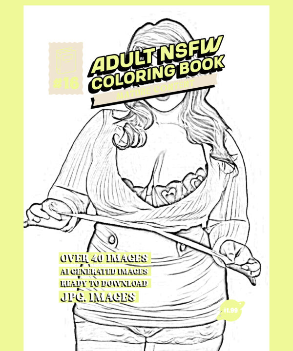 Adult NSFW Coloring Books #16 | Over 40 Images | JPG Files | Easy Download