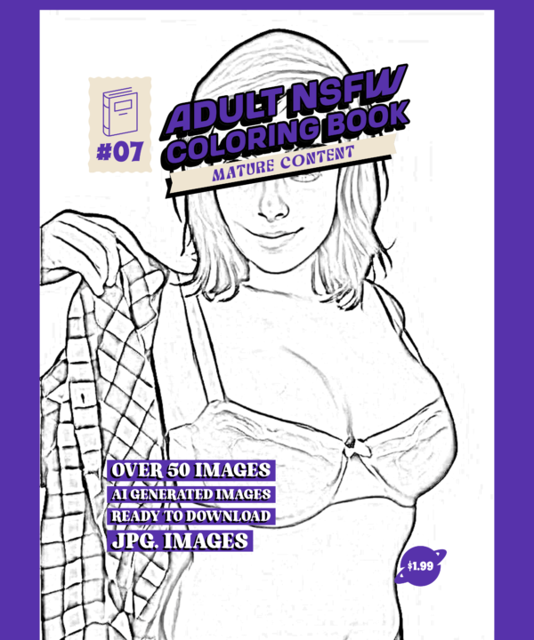 Adult NSFW Coloring Books #7 | Over 50 Images | JPG Files | Easy Download